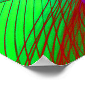 Motocross in Psychedelic Spider Web Poster (Ecke)