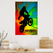 Motocross in Solar meltdown Poster (Küche)