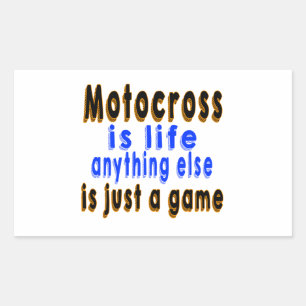 Motocross ist das Leben alles andere ist nur ein S Rechteckiger Aufkleber