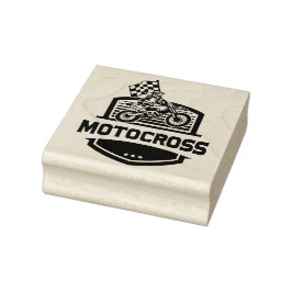 Motocross-Kautschuk-Briefmarke Gummistempel