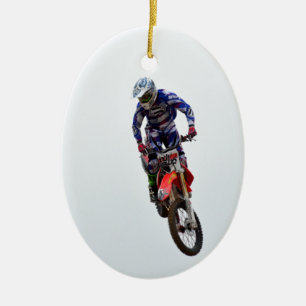 Motocross Keramik Ornament