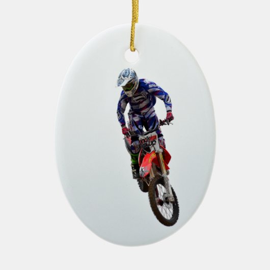 Motocross Keramik Ornament (Vorne)
