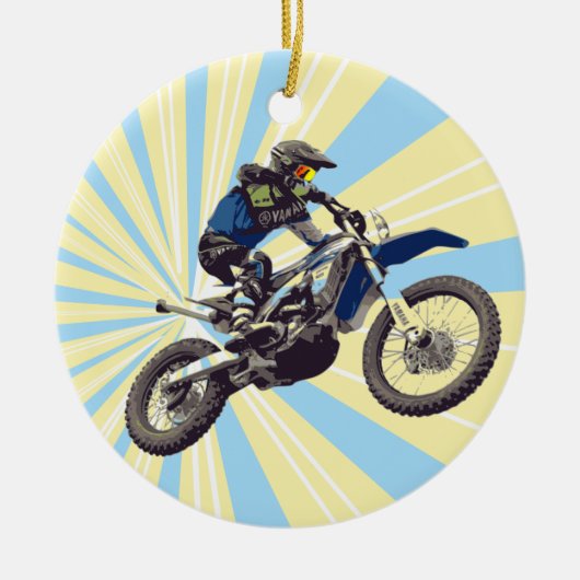 Motocross Keramik Ornament (Vorne)