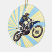 Motocross Keramik Ornament (Links)