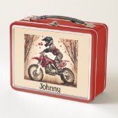 Motocross Kidd Personalisiert Lunch Box (Vorderseite)