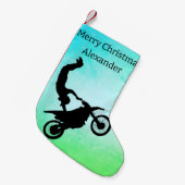 Motocross Kleiner Weihnachtsstrumpf (Vorderansicht (hängend))