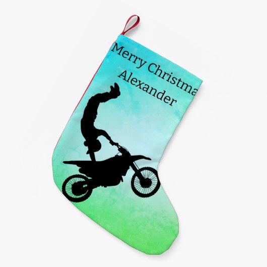 Motocross Kleiner Weihnachtsstrumpf (Vorderansicht (hängend))