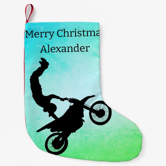 Motocross Kleiner Weihnachtsstrumpf (Vorderseite)
