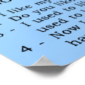 Motocross Konversationen Funny Dirt Bike Poster Si (Ecke)