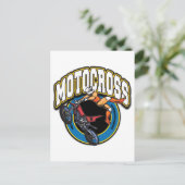 Motocross-Logo Postkarte (Stehend Vorderseite)