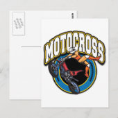 Motocross-Logo Postkarte (Vorne/Hinten)