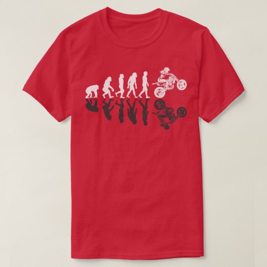 Motocross Mädchen Frau Evolution Schatten T-Shirt (Design vorne)