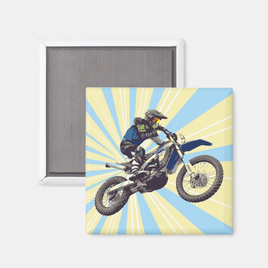 Motocross Magnet (Vorderseite/Rückseite)