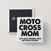 Motocross Mama Funny Dirt Bike Button Abzeichen Bu (Vorne & Hinten)