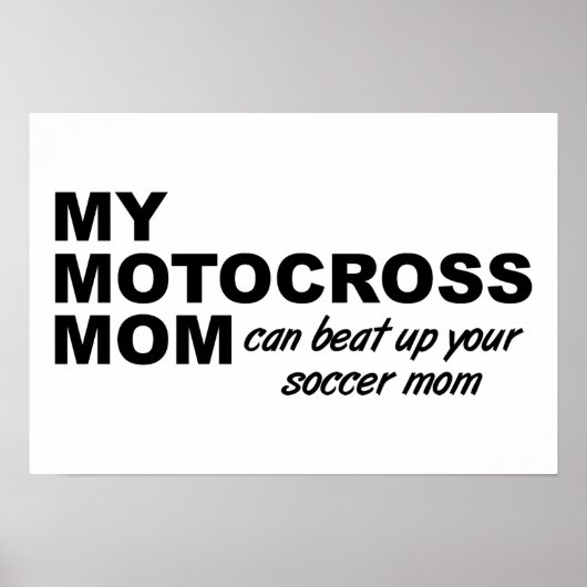 Motocross Mama Funny Poster (Vorne)