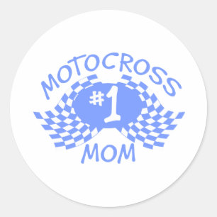 Motocross-Mama Runder Aufkleber