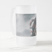 Motocross Mattglas Bierglas (Vorderseite Links)