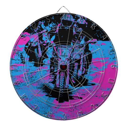 Motocross-Meister "Geboren zu Race" Racer Dartscheibe (vorne)