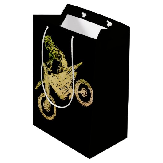 Motocross Mittlere Geschenktüte (Rückseite Schrägansicht)