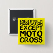 Motocross Moderation Funny Dirt Bike Button Abzeic (Vorne & Hinten)
