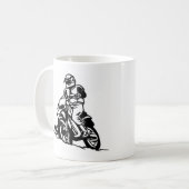 Motocross-Motorrad Kaffeetasse (Vorderseite Links)
