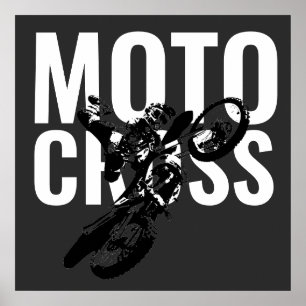 Motocross Motorrad Pop Art Poster