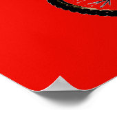 Motocross Motorrad Pop Art Poster (Ecke)