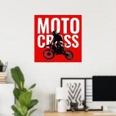 Motocross Motorrad Pop Art Poster (Heimbüro)