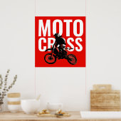 Motocross Motorrad Pop Art Poster (Küche)
