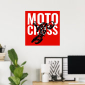 Motocross Motorrad Pop Art Poster (Heimbüro)
