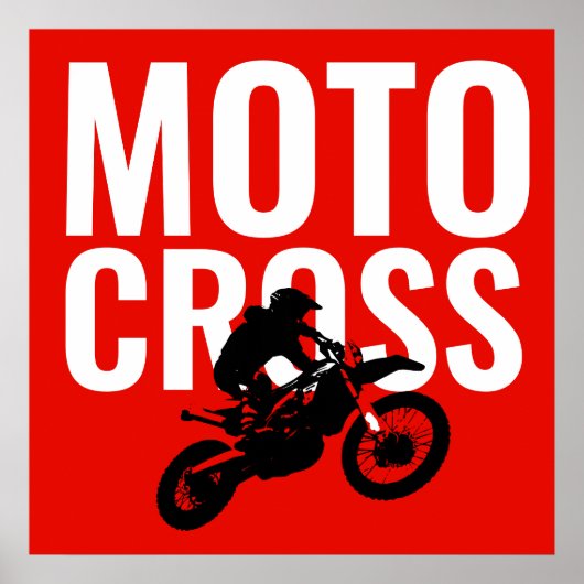 Motocross Motorrad Pop Art Poster (Vorne)