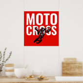 Motocross Motorrad Pop Art Poster (Küche)
