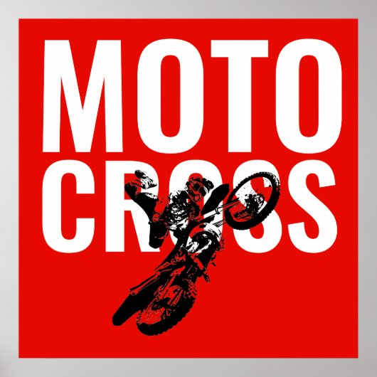 Motocross Motorrad Pop Art Poster (Vorne)