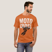 Motocross Motorrad Pop Art T-Shirt (Vorne ganz)