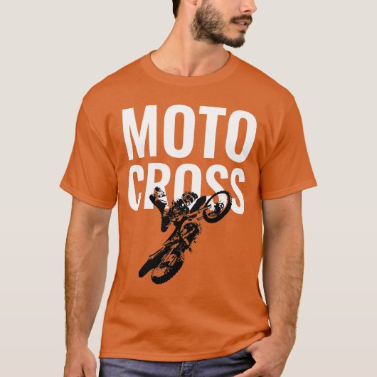 Motocross Motorrad Pop Art T-Shirt (Vorderseite)
