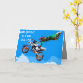 Motocross Motorrad Racing Geburtstag Karte (Gelbe Blume)