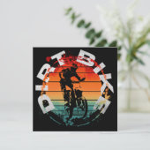 Motocross-Motorradfahrer Einladung (Stehend Vorderseite)