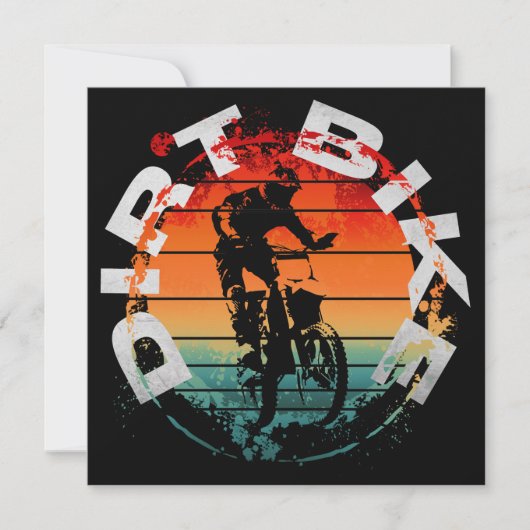 Motocross-Motorradfahrer Einladung (Vorderseite)