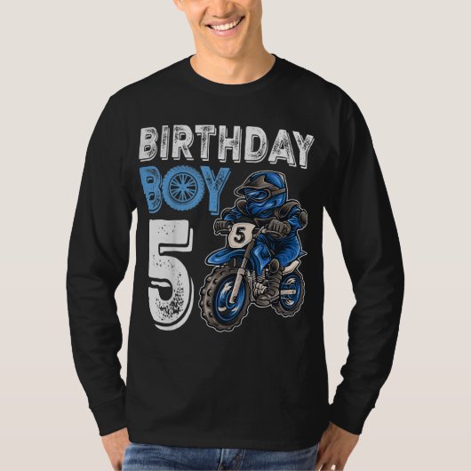 Motocross MX 5. Geschenk 5 Jahre Altes Dirt Bike B T-Shirt (Vorderseite)