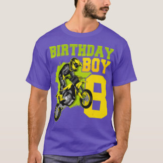 Motocross MX 8. Geschenk 8 Jahre Altes Dirt Bike P T-Shirt