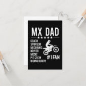 Motocross MX Vater Karte (Vorderseite/Rückseite Beispiel)