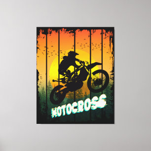 Motocross-Natur-Motorradfahren-Sport-Reiter Leinwanddruck