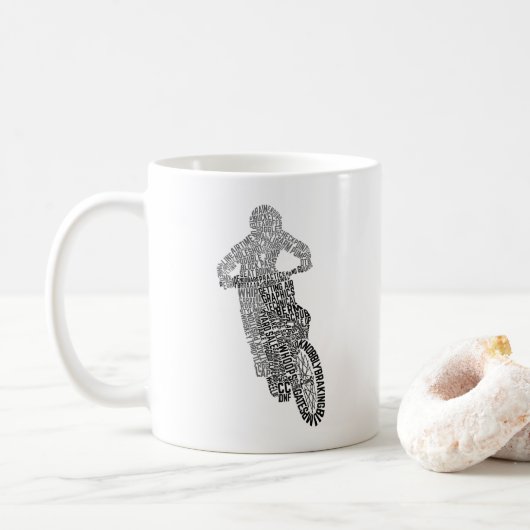 Motocross Off Road Motorrad Kaffeetasse (Mit Donut)
