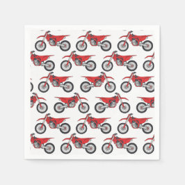 Motocross-Papier-Tischservietten, Dirt-Bike-Racing Serviette