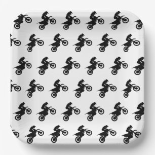 Motocross-Papierteller, Dirt-Bike-Party Pappteller