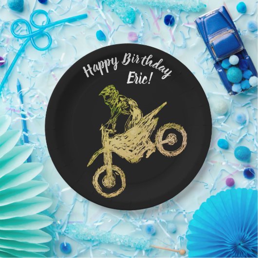 Motocross Pappteller (Party)