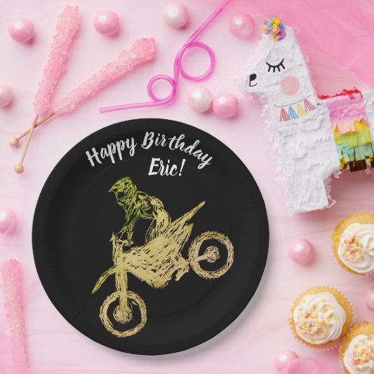 Motocross Pappteller (Party)