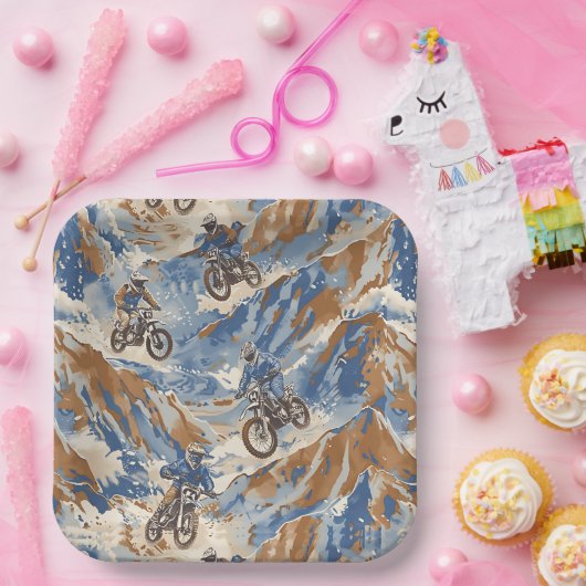 Motocross  pappteller (Party)