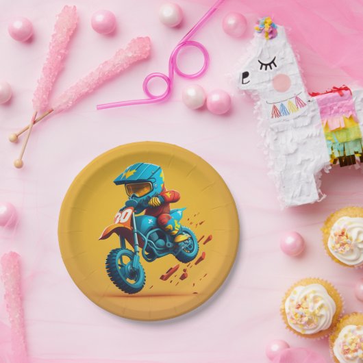 Motocross Party Napkins Papierplatte Pappteller (Party)