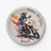 Motocross Party Napkins Pappteller (Vorderseite)